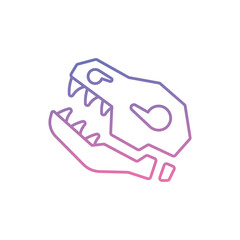 Dinosaur Skeleton Icon vector stock illustration