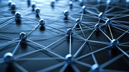 Abstract network of interconnected spheres