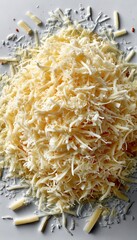 Pile of shredded cheese