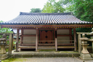 Beautiful scenery of Iwashimizu Hachimangu Shrine in Kyoto, Japan