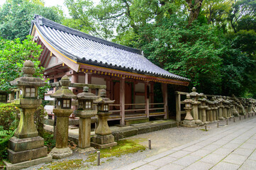 Beautiful scenery of Iwashimizu Hachimangu Shrine in Kyoto, Japan