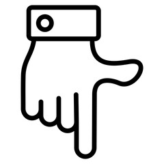 Hand Point Down Icon