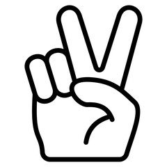 Hand Peace Icon