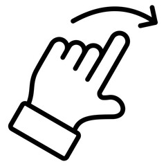 Hand Swipe Right Icon