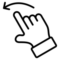 Hand Swipe Left Icon