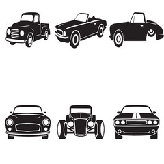 vector set of cars