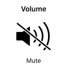 Muting icon design for templates.