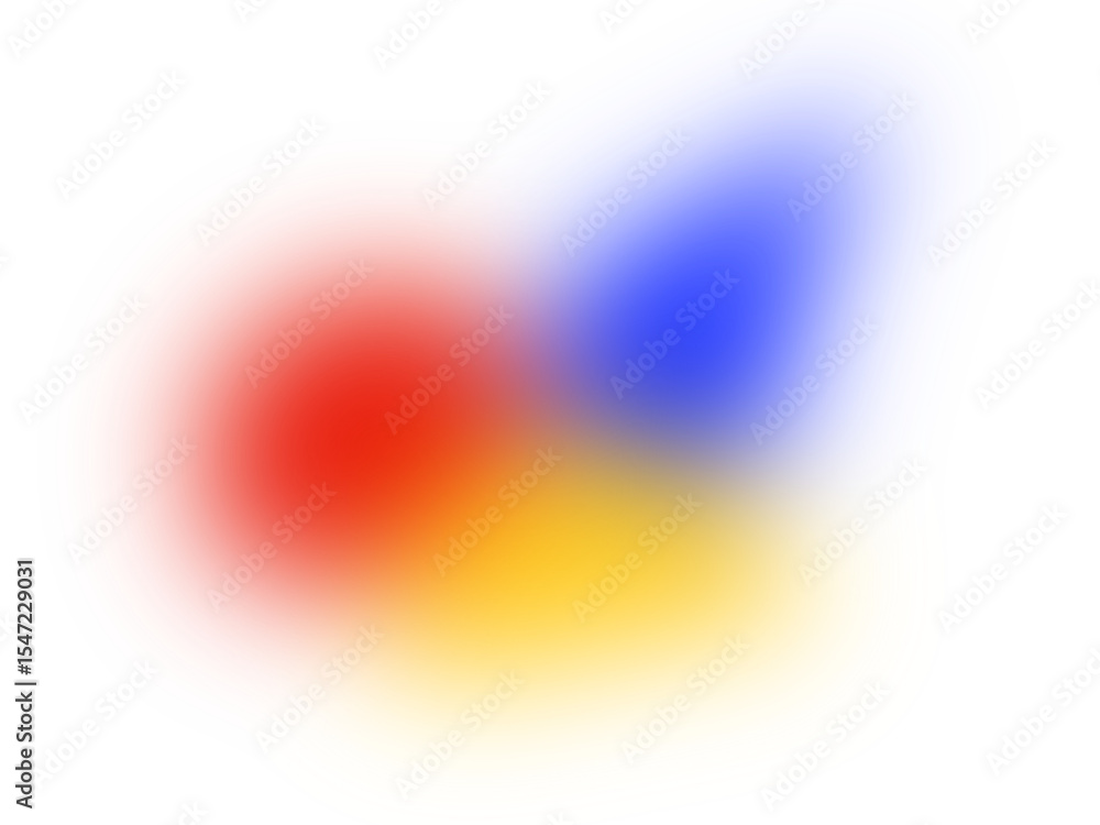 Poster abstract colorful shapes overlapping with gradients and layers on a black background