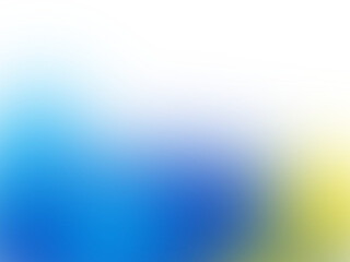 Abstract blue and yellow gradient background with layered wave-like design and black space