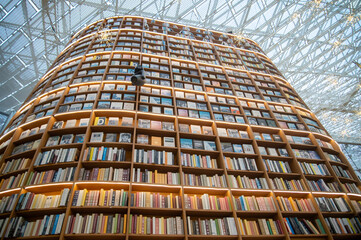 Beautiful scenery at a library in Seoul, Korea
