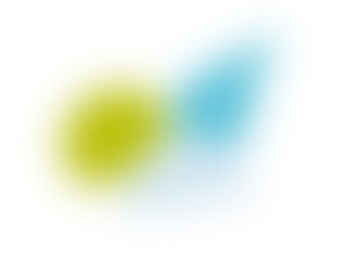 Abstract fluid shape with yellow and blue gradients on a black background design