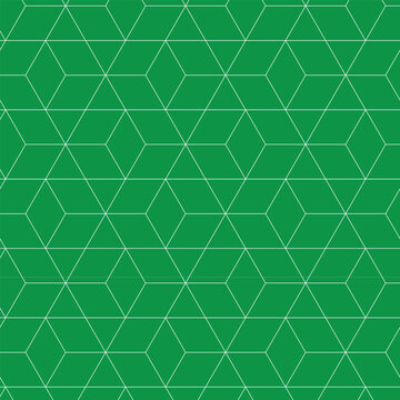 Seamless thin linear grid rhombus pattern. Abstract, geometric, stylish, fractal, background, swatch textures, green. / シームレスな細い線のひし形パターン 抽象的 幾何学的 スタイリッシュ フラクタル 背景 スウォッチ対応 緑