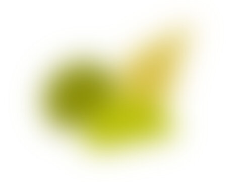 Abstract organic shape illustration with gradient colors and a contrasting vibrant yellow outline