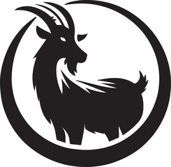 Goat vector silhouette animal illustration