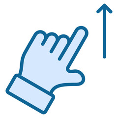 Hand Swipe Up Icon