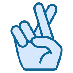 Obraz premium Hand Finger Crossed Icon