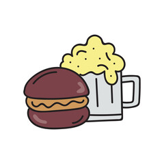 fast food burger drawing cartoon 