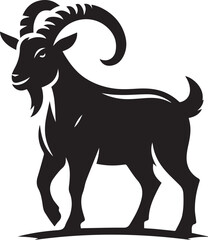 Goat vector silhouette animal illustration