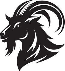 Goat vector silhouette animal illustration