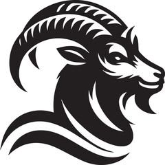 Goat vector silhouette animal illustration
