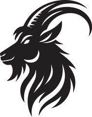 Fototapeta premium Goat vector silhouette animal illustration
