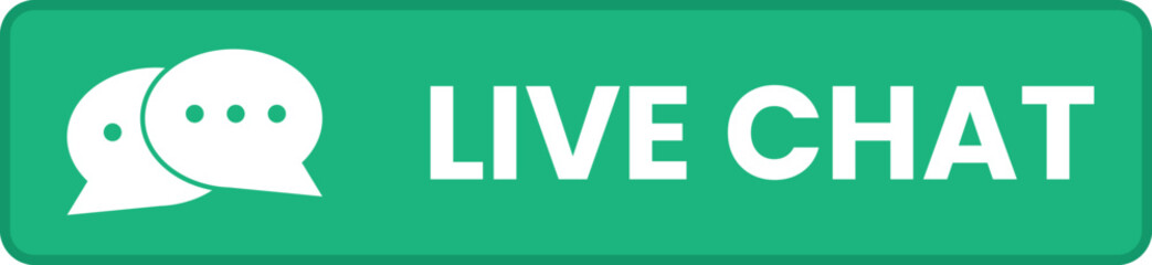 Live Chat button with chat icon, designed for web interface or mobile UI support pages.