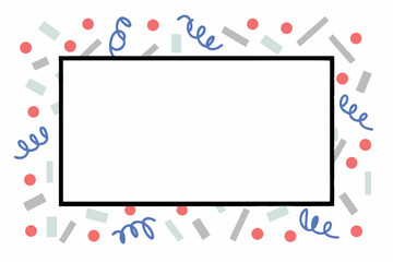 frame for text with flowers