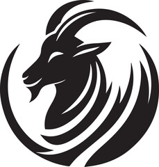 Goat vector silhouette animal illustration