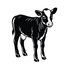 Calf vector silhouette