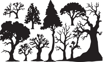 Tree Set , Tree set silhouette 