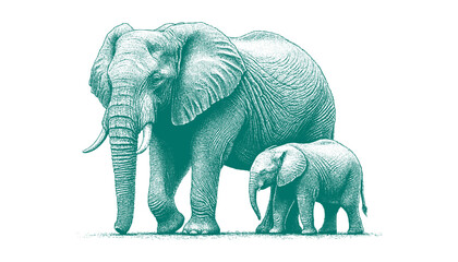 Obraz premium African Elephant Vector
