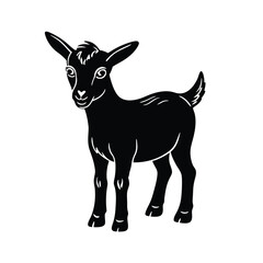Kid goat vector silhouette