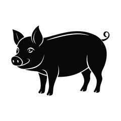 Pig vector silhouette