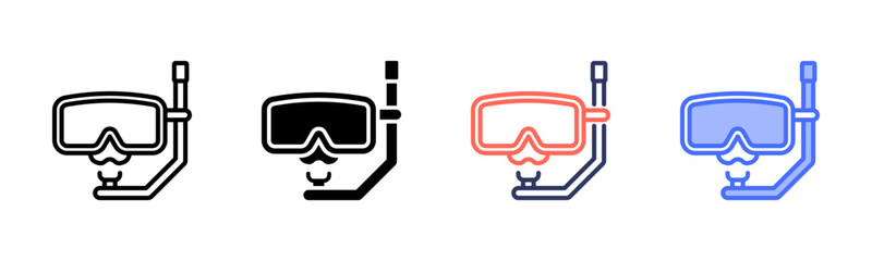 Fototapeta premium Diving Mask Icon