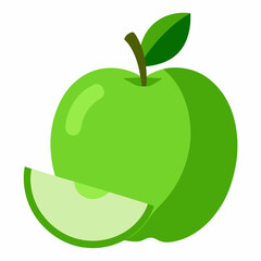 green apple vector illustration