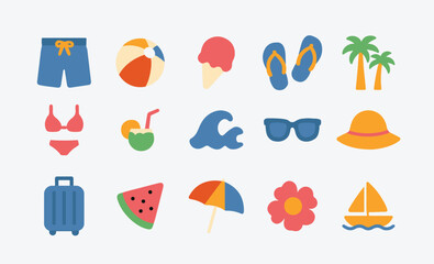 Flat Summertime Vibes Graphic Pack