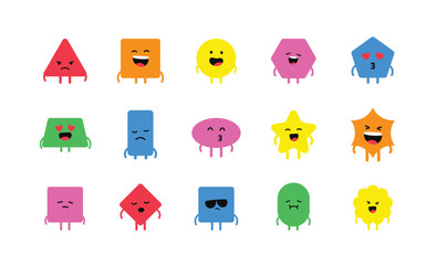 Cute Basic Shape Character Illustration Pack