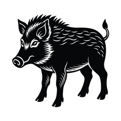Wild boar vector silhouette