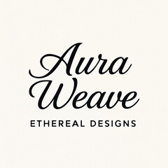 Fototapeta premium Elegant “Aura Weave” Logo – Minimalist Ethereal Branding Design