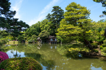Fototapeta premium Kenroku-en Garden near Kanazawa Castle in Kanazawa, Japan