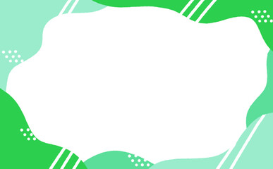 カラフルなシンプルフレーム(緑)