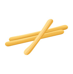 Bread Stick Grissini Snack Illustration Isolated on White Background