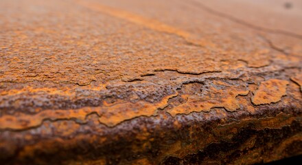 Obraz premium Extreme Close-Up of Severely Rusted Metal Surface Texture