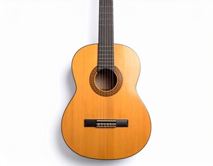 Obraz premium Wooden Acoustic Guitar Close-Up – Craftsmanship Meets Melody