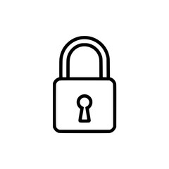 Minimalist padlock icon 