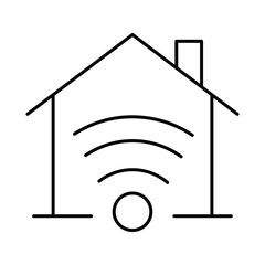 Smart Home Line Editable Stroke Icon. Secure, Technology, IoT, Voice Assistant, Controller