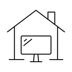 Smart Home Line Editable Stroke Icon. Secure, Technology, IoT, Voice Assistant, Controller