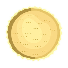 Pie Crust Dough Illustration Isolated on White Background