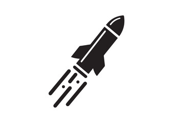 Missile Silhouette Vector Illustration