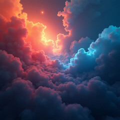 clouds and sun
